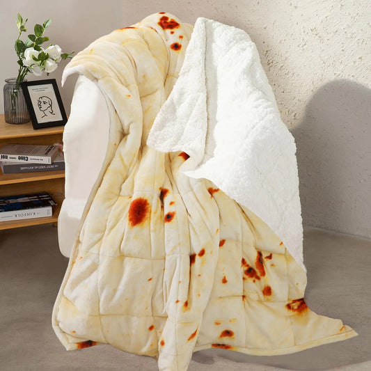 Aemicion Burrito Weighted Blanket for AdultsQueen Size Weighted Blanket 15lbs 60x80inSoft Sherpa Fleece Washable Weighted Blanket as Gifts for Women Men Mon Adults